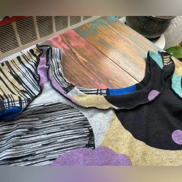 Multicolor Abstract Women's Dress - Picture 2 of 10